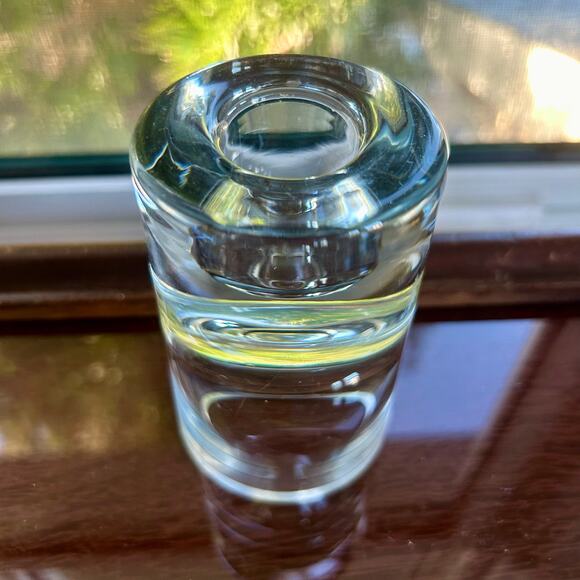 Vintage Krosno Poland Crystal Turnover Candle Holder for Candlestick or Votive - Picture 7 of 12